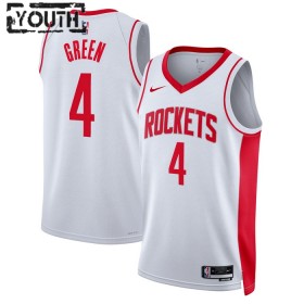 Dječji NBA Dres Houston Rockets Jalen Green 0 Nike 2022-23 Association Edition Bijela Swingman